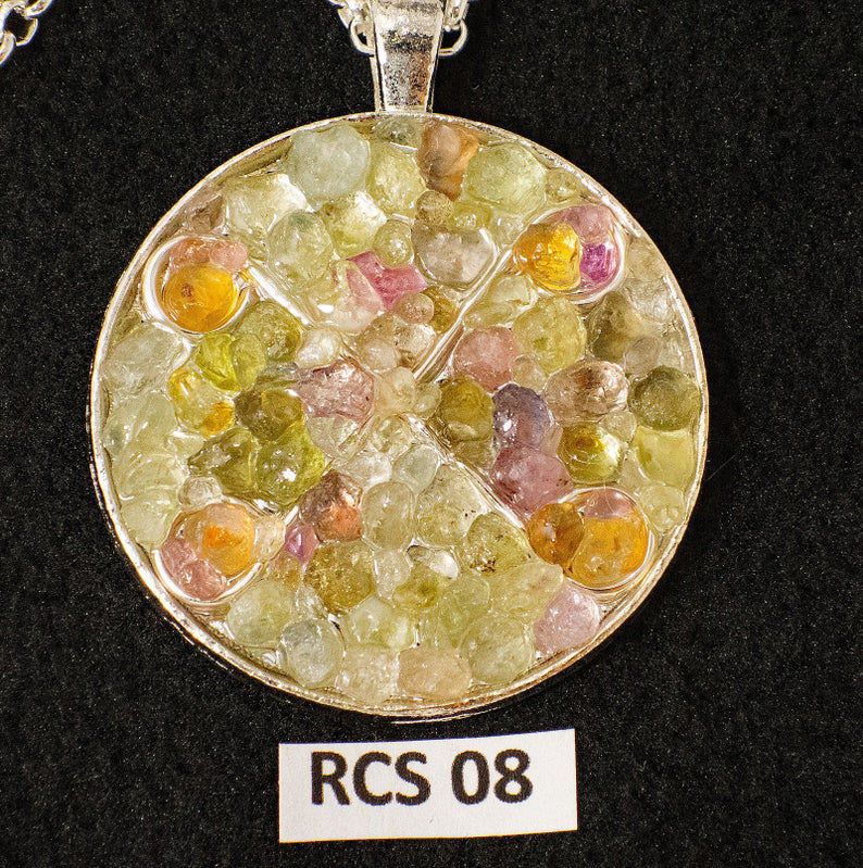 Natural Rock Creek sapphire pendant